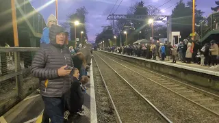 Amazing crowd at little Barnt Green station to see the wonderful Flying Scotsman.