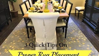 3 Quick Tips: Proper Rug Placement