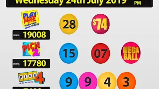 NLCB ONLINE DRAW RESULTS Wednesday 24th Jul 2019