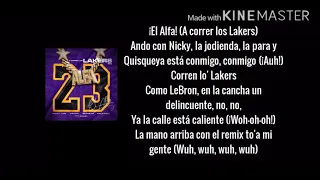 A Correr Los Lakers Remix (Letra/Lyrics)El Alfa, Nicky Jam, Ozuna, Arcangel