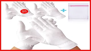 Great product -  White Premium Cotton Gloves for Sleeping, 3 Pairs White Cotton Gloves Useful for Ec