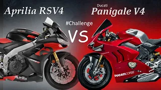 Aprilia RSV4 vs Ducati Panigale V4: The Ultimate Track Showdown. Track Battle: RSV4 vs  Panigale V4.