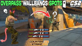 CS2 Overpass All WALLBANG SPOTS ( FREE FRAGS ) #cs2