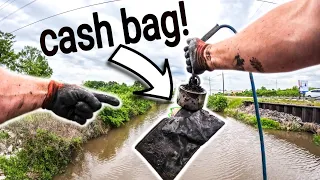 Cash Bag Full Of Money Found Magnet Fishing