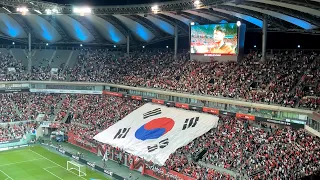 2022.09.27 대한민국 vs 카메룬 남자축구 대표팀 평가전 - 애국가 태극기 섹션 (국뽕이 차오른다...)