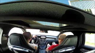 Onboard C63s AMG on the streets of Dubai