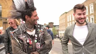 Swapping outfits with Punk in Camden Town, London (ft ZombiePunk)