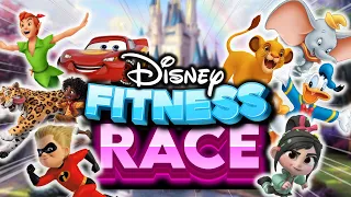 🔵  DISNEY FITNESS RACE 🟣 BRAIN BREAK | exercise movement game for kids | Just Dance and workout