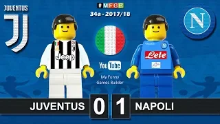 Juventus Napoli 0-1 • Serie A (22/04/2018) goal highlights sintesi Juve Napoli in Lego Calcio