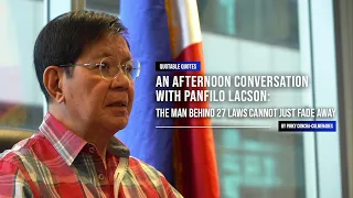 An afternoon conversation with Panfilo Lacson: The man behind 27 laws cannot just fade away