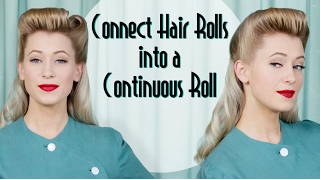 Continuous Roll 1940s Vintage Hairstyle Tutorial using Victory Rolls