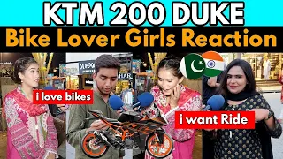 Pakistani Bike lover Girls Reaction on KTM 200 Duke | Popkorns