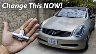 THIS Part You NEED to Replace on your G35 / 350z!! (Coolant Bleeder Port)