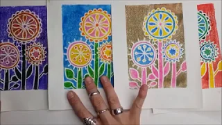 printmaking with marker on styrofoam