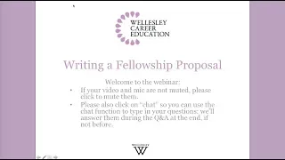 Writing a Fellowship Proposal Webinar