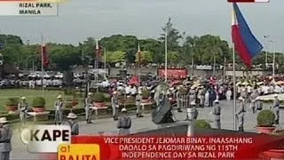 VP Jejomar Binay, inaasahang dadalo sa pagdiriwang ng 115th Independence Day sa Rizal Park