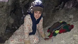 Afsana's attempt to survive and build a shelter in a cave