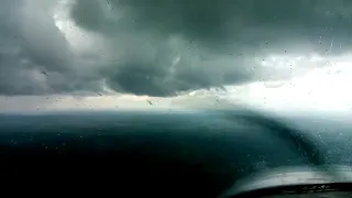 how to fly a cessna 182 close to a thunderstorm