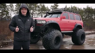 Transformed a Land Cruiser 80 into a BIGFOOT with Unimog portal axles. Test Drive.