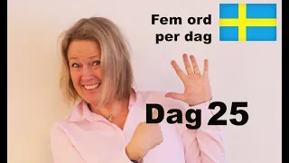 Learn Swedish - Day 25 - Five words a day - Do you like to ...?-  A1 CEFR