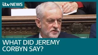Jeremy Corbyn denies calling Theresa May 'stupid woman' | ITV News
