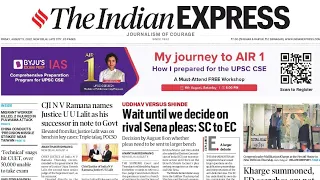 5th August 2022 | The Indian Express Newspaper Analysis | Current Affairs Today #UPSC Prelims 2023