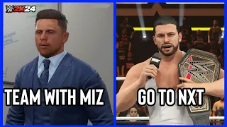 WWE 2K24: Team With Miz vs Go To NXT - Undisputed MyRise (Both Paths)