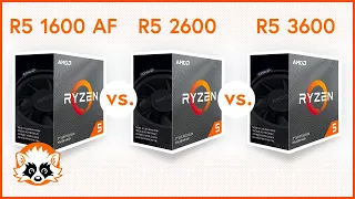 AMD R5 1600 AF vs. R5 2600 vs. R5 3600 - The AMD Ryzen 5 Benchmark Comparison