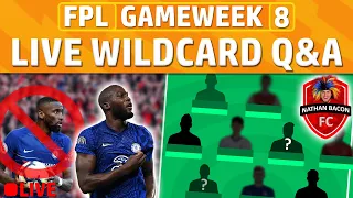 FPL GW8 Q&A | FINAL WILDCARD TEAM REVEAL | Fantasy Premier League 2021/22 Gameweek 8 Live