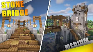 Minecraft: How to build 3 Types of a Medieval Stone Bridge