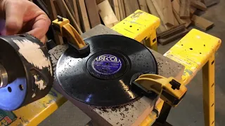 Turning Busted, Broken, Cracked 78 rpm Records Into Victrola Veneer-Saving Coasters