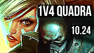 RIVEN vs URGOT (TOP) | 1v4 Quadra, 19/1/5, 1600+ games, Legendary | EUW Grandmaster | v10.24