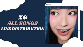 XG - All Songs Line Distribution (from TIPPY TOES to LEFT RIGHT)