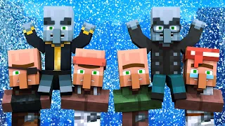 Villager vs Pillager Life Winter War 1 - Alien Being Minecraft Animation