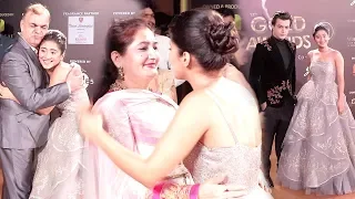 Shivangi Joshi Sweet Gesture Towards BF Mohsin Khan Family In Public @ 12th Gold Awards 2019