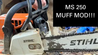 Easy power upgrade - Stihl MS 250 muffler mod