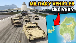 GTA 5 : DELIVERING NEW MILITARY VEHICLES TO NEW ISLAND LIKE CAYO PERICO HEIST ISLAND