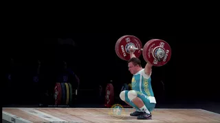 Alexandr Zaichikov (105) - 186kg & 191kg Snatches @ 2015 Senior World Championships