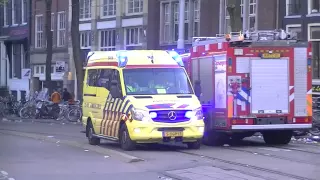 A1 AMBULANCE'S 13-114 & 13-118 Met Spoed In Amsterdam Tijdens Koningsdag 2015