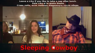 Danish Girls React To Sleeping Cowboy Prank 2 Funny video