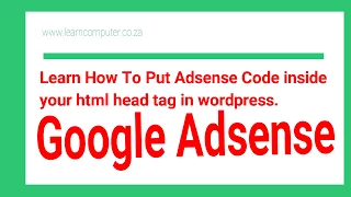 How to put Adsense Code Inside the head tags