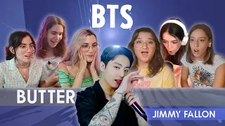 BTS: Butter | The Tonight Show Starring Jimmy Fallon | Spanish college students REACTION (ENG SUB)
