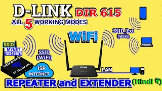 D-LINK DIR 615 Router as WiFi Repeater/Extender | DLink DIR 615 as WiFi Access Point | DLink DIR-615