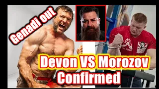 Devon Larratt VS Artyom Morozov Confirmed, Genadi is out.