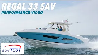 Regal 33 SAV (2019-) Test Video - By BoatTEST.com