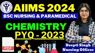 Chemistry - AIIMS Bsc Nursing & Paramedical Entrance Exam Previous year question Paper