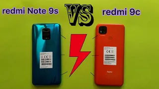 redmi note 9s vs redmi 9c comparison | speed test