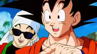 Goku vê seu filho Goten pela primeira vez