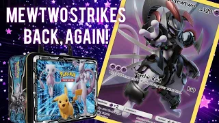 Pokemon TCG Mewtwo Strikes Back: Evolution Fall Tin Opening!