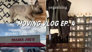 moving vlog ep.4: apartment updates, trader joe’s haul, organizing my closets | maddie cidlik